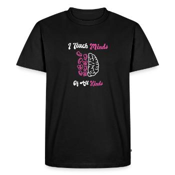 Cadeaux d’enseignants en éducation spécialisée Amour de l’enseignement - T-shirt Premium bio Homme - noir - Devant - Nico (187cm)