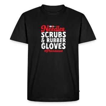 Phlebotomy Blood Draw Blood Nurse - Men's Premium Organic T-Shirt - black - Front - Nico (187cm)