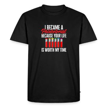 Phlebotomy Blood Draw Blood Nurse - Men's Premium Organic T-Shirt - black - Front - Nico (187cm)
