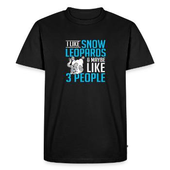 Snow leopard - Men's Premium Organic T-Shirt - black - Front - Nico (187cm)