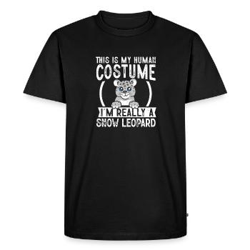 Snow leopard - Men's Premium Organic T-Shirt - black - Front - Nico (187cm)
