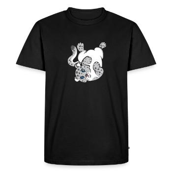 Snow leopard - Men's Premium Organic T-Shirt - black - Front - Nico (187cm)
