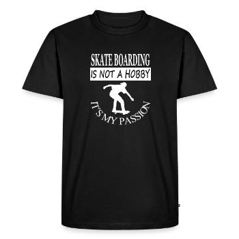 Le skateboard est ma passion idée cadeau - T-shirt Premium bio Homme - noir - Devant - Nico (187cm)