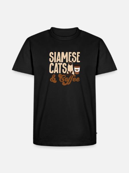 Siamese cat - Men's Premium Organic T-Shirt - black
