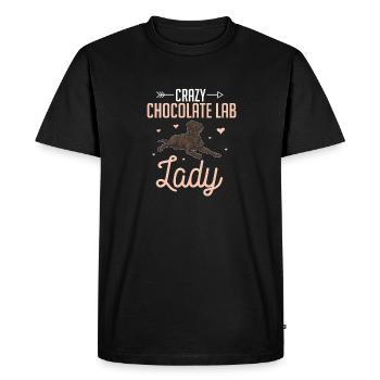 Chocolate Labrador Retriever Dog - Men's Premium Organic T-Shirt - black - Front - Nico (187cm)