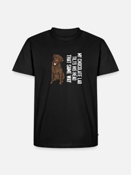 Chocolate Labrador Retriever Dog - Men's Premium Organic T-Shirt - black