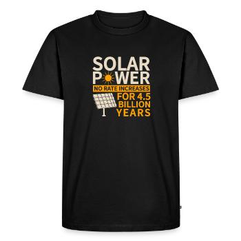 Panneau solaire Énergie solaire Énergie solaire - T-shirt Premium bio Homme - noir - Devant - Nico (187cm)