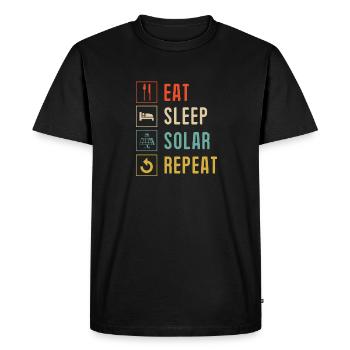 Panneau solaire Énergie solaire Énergie solaire - T-shirt Premium bio Homme - noir - Devant - Nico (187cm)