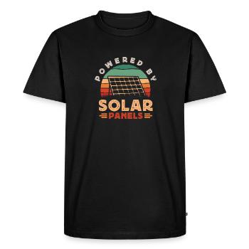 Panneau solaire Énergie solaire Énergie solaire - T-shirt Premium bio Homme - noir - Devant - Nico (187cm)