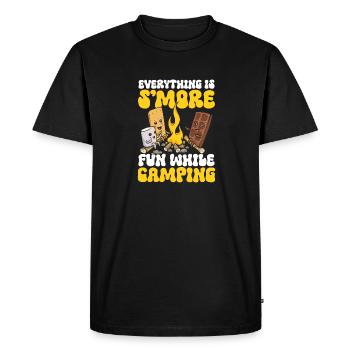 S'more Campfire Marshmallow Camping - Men's Premium Organic T-Shirt - black - Front - Nico (187cm)