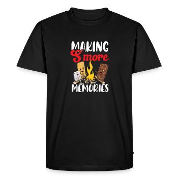S'more Campfire Marshmallow Camping - Men's Premium Organic T-Shirt - black - Front - Nico (187cm)