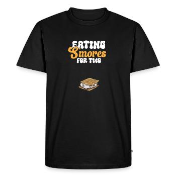 S'more Campfire Marshmallow Camping - Men's Premium Organic T-Shirt - black - Front - Nico (187cm)