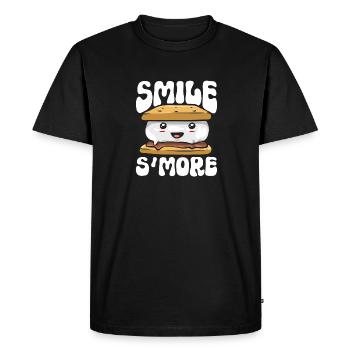 S'more Campfire Marshmallow Camping - Men's Premium Organic T-Shirt - black - Front - Nico (187cm)