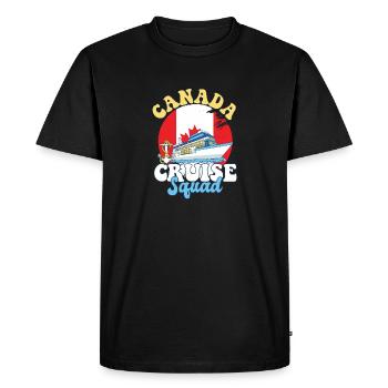 Voyage de vacances en famille de l’escouade de croisière au Canada - T-shirt Premium bio Homme - noir - Devant - Nico (187cm)