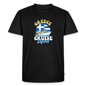 Voyage de vacances en famille à l’escouade de croisière en Grèce - T-shirt Premium bio Homme - noir - Devant - Nico (187cm)
