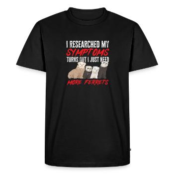 Furet, propriétaire de furet - T-shirt Premium bio Homme - noir - Devant - Nico (187cm)