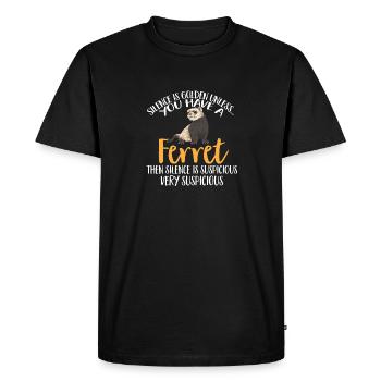 Furet, propriétaire de furet - T-shirt Premium bio Homme - noir - Devant - Nico (187cm)