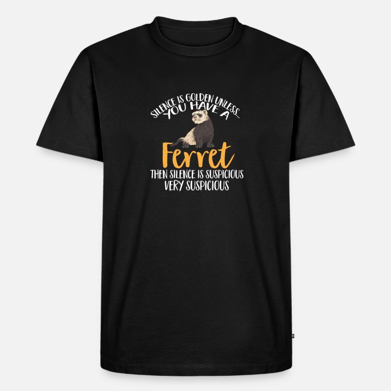 Frettchen Besitzer Frettchen - Männer Premium Bio T-Shirt - Schwarz