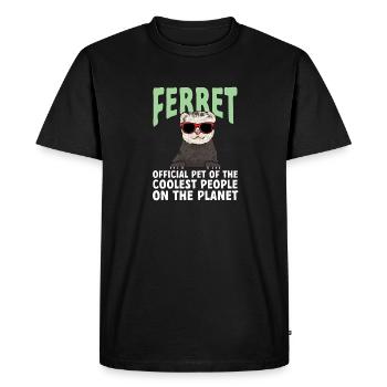 Furet, propriétaire de furet - T-shirt Premium bio Homme - noir - Devant - Nico (187cm)
