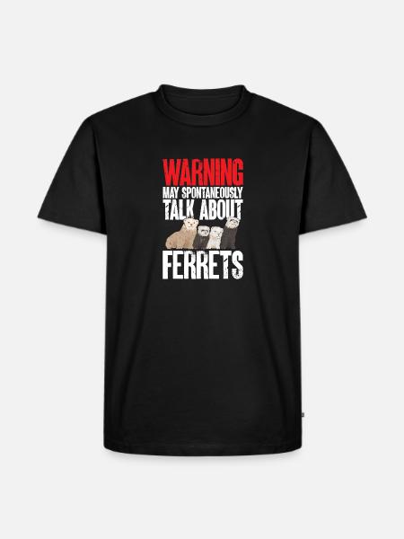 Frettchen Besitzer Frettchen - Männer Premium Bio T-Shirt - Schwarz