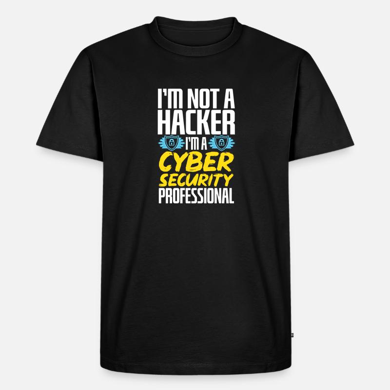 Cybersecurity Hackers IT Security - Men's Premium Organic T-Shirt - black