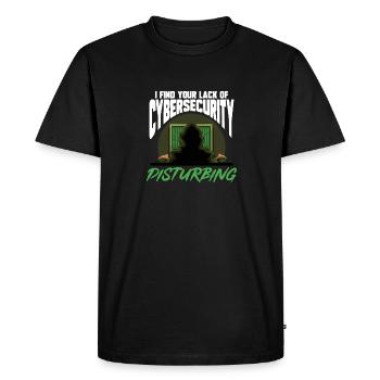 Cybersécurité Hackers Sécurité informatique - T-shirt Premium bio Homme - noir - Devant - Nico (187cm)
