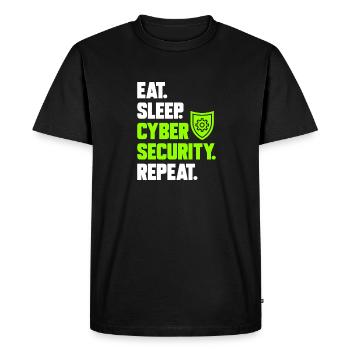 Cybersécurité Hackers Sécurité informatique - T-shirt Premium bio Homme - noir - Devant - Nico (187cm)