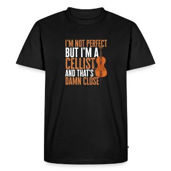 Violoncelliste Violoncelliste Musicien Violoncelle - T-shirt Premium bio Homme - noir - Devant - Nico (187cm)