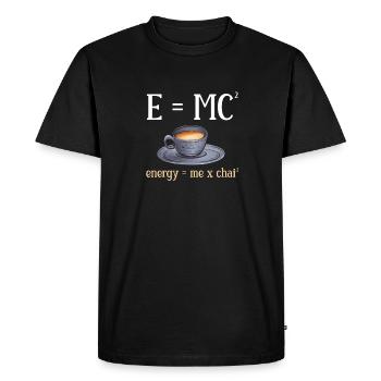Thé Chai Masala Chai - T-shirt Premium bio Homme - noir - Devant - Nico (187cm)
