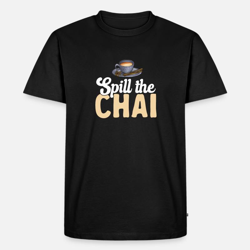 Chai Tee Masala Chai - Männer Premium Bio T-Shirt - Schwarz