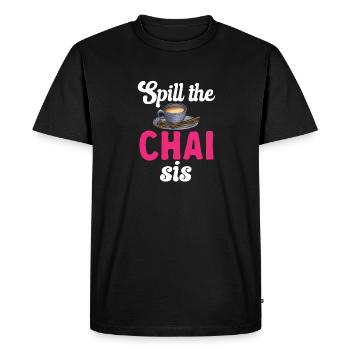 Thé Chai Masala Chai - T-shirt Premium bio Homme - noir - Devant - Nico (187cm)