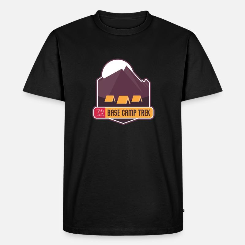 K2 Base Camp Trek - Männer Premium Bio T-Shirt - Schwarz