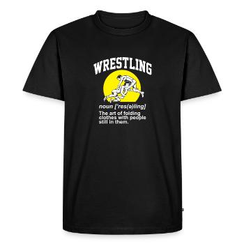 Définition de la lutte Pro Wrestler Fan Wrestling - T-shirt Premium bio Homme - noir - Devant - Nico (187cm)