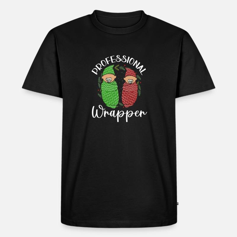 Krankenschwester Baby Entbindungsschwester - Männer Premium Bio T-Shirt - Schwarz