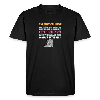 I'm Not Clumsy The Floor Hates Me Foolish Koala - Men's Premium Organic T-Shirt - black - Front - Nico (187cm)