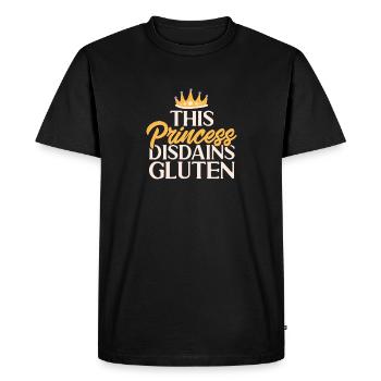 Sans gluten Intolérance au gluten - T-shirt Premium bio Homme - noir - Devant - Nico (187cm)
