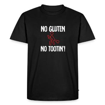 Sans gluten Intolérance au gluten - T-shirt Premium bio Homme - noir - Devant - Nico (187cm)