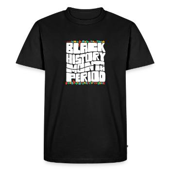 Période du Mois de l’histoire des Noirs Fierté afro-américaine - T-shirt Premium bio Homme - noir - Devant - Nico (187cm)
