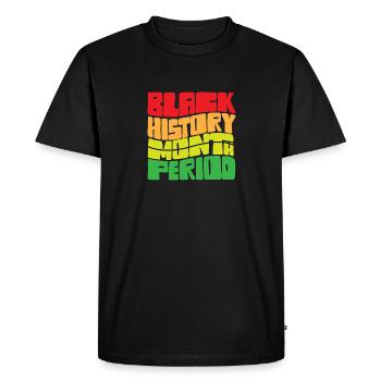 Période du Mois de l’histoire des Noirs Fierté afro-américaine - T-shirt Premium bio Homme - noir - Devant - Nico (187cm)