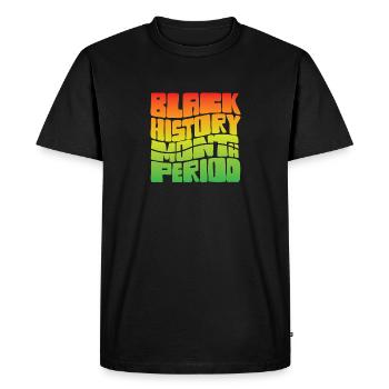 Période du Mois de l’histoire des Noirs Fierté afro-américaine - T-shirt Premium bio Homme - noir - Devant - Nico (187cm)