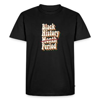 Période du Mois de l’histoire des Noirs Fierté afro-américaine - T-shirt Premium bio Homme - noir - Devant - Nico (187cm)