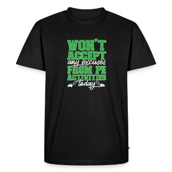 Professeur d’éducation physique Professeur d’éducation physique - T-shirt Premium bio Homme - noir - Devant - Nico (187cm)