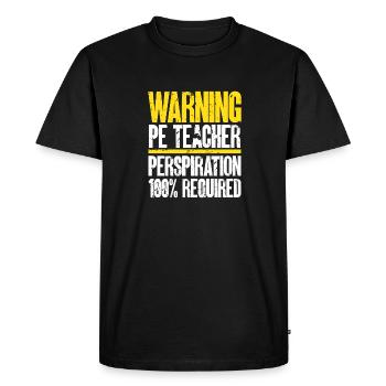 Professeur d’éducation physique Professeur d’éducation physique - T-shirt Premium bio Homme - noir - Devant - Nico (187cm)