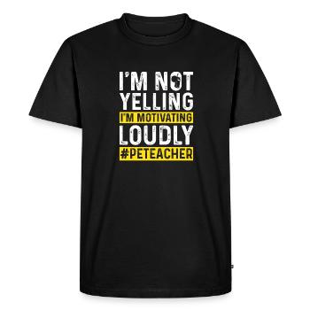 Professeur d’éducation physique Professeur d’éducation physique - T-shirt Premium bio Homme - noir - Devant - Nico (187cm)