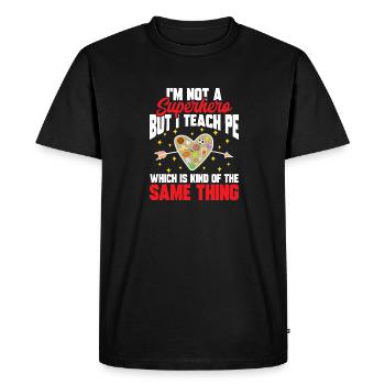 Professeur d’éducation physique Professeur d’éducation physique - T-shirt Premium bio Homme - noir - Devant - Nico (187cm)