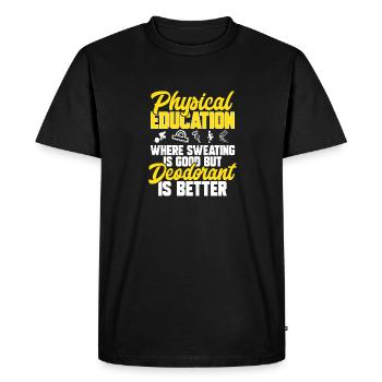 Professeur d’éducation physique Professeur d’éducation physique - T-shirt Premium bio Homme - noir - Devant - Nico (187cm)