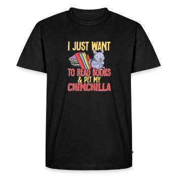 Chinchilla - T-shirt Premium bio Homme - noir - Devant - Nico (187cm)