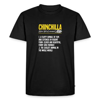 Chinchilla - T-shirt Premium bio Homme - noir - Devant - Nico (187cm)