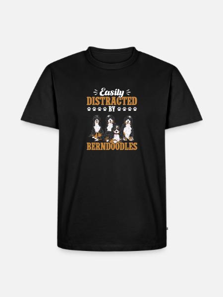 Bernedoodle Hund - Männer Premium Bio T-Shirt - Schwarz