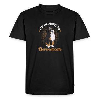 Chien Bernedoodle - T-shirt Premium bio Homme - noir - Devant - Nico (187cm)